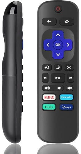 Replacement Remote Control for Roku Smart TV, Universal Remote Compatible for TCL/Onn/Sharp/LG/Sanyo/JVC/Hisense/RCA/Philips/Insignia etc R0KU TVs (Not for RokuStick and Box)
