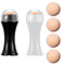 WeddHuis 2 Pcs Ölabsorbierender Vulkanstein Gesichtsroller + 4 Vulkanstein für fettige und ölige Haut wiederverwendbarer Oil Absorbing Face Roller