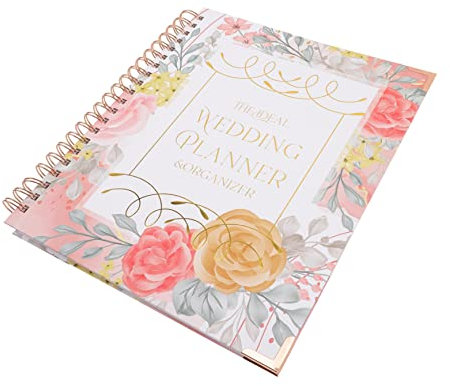 Lurrose Planner for Bride Engagement for Couples Wedding Planner Book Wedding Planner Folder Planner for Wedding Portable Wedding Notepad Magazine File Holder Wedding Favors Paper