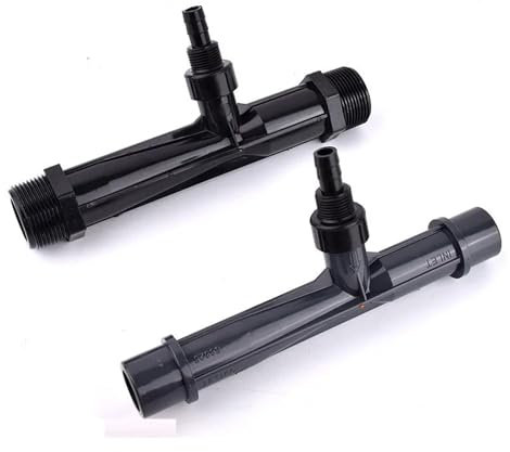 XIOKLM 1PC UPVC Water Ejector Venturi Gas-liquid Mixer Fertilizer Applicator Aquarium Fish Tank Garden Irrigation Water Pipe Fittings(OD 40mm)