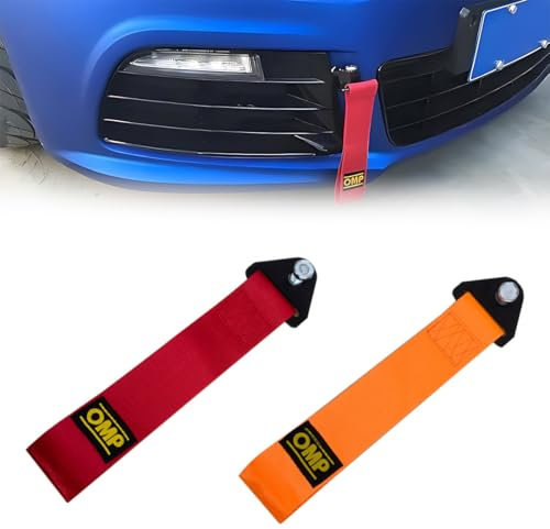 2 Pezzi Cinghia di Traino, Gancio Traino in Tessuto, Cinghia di Traino Tuning, Trailer Corda, per Fune Traino Racing Universale, il Trasporto di 2 Tonnellate di Peso,gancio traino auto tuning