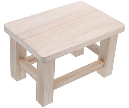 TOPBATHY Holz Hocker Für Junge Mädchen Kleiner Massivholz Hocker Als Wickelhocker Und Schuhwechselhocker Naturholz Tritthocker Leicht Zu Transportieren