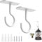 MLOQS NANXIN 2PCS Ceiling Hooks for Hanging Plants, Square Wall Mount Plant Hanger Indoor Hanging Hooks Metal Plant Bracket Iron Lanterns Hangers for Bird Feeders, Lanterns, Wind Chimes, Planters