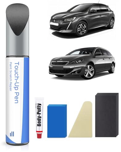 Kit de peinture de retouche EVL Gris Platinium pour Peugeot Correspondance exacte - Réparation des rayures et des éclats