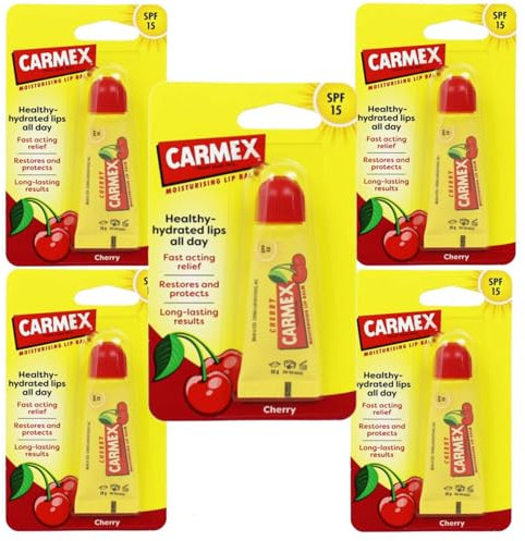 Carmex Cherry Feuchtigkeitsspendender Lippenbalsam SPF 15 5 Einheiten