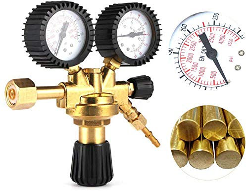 Truevaste Argon Druckminderer für Schutzgas, Hochpräziser Druckregler für MIG, MAG & TIG Schweißgeräte, Robustes Messinggehäuse, Einstellbarer Arbeitsdruck (0-230 Bar), Ideal für Argon & CO₂ Schutzgas