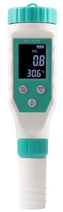 Medidor TDS, Medidor digital de cloro y pH 7 en 1, medidor de sal, ORP, TDS, CE y temperatura, analizador de calidad del agua.