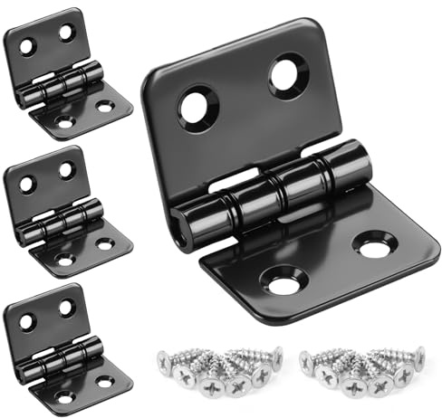 Anstore Lot de 4 charnières pliantes pour charge lourde - 40 x 60 x 2 mm - Avec 36 vis 7 x 15 mm - En acier inoxydable - Pour portes en bois, fenêtres, armoires, portes de jardin