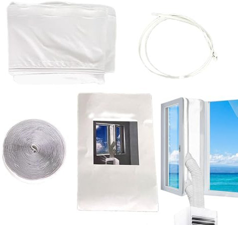 Klimaanlage Fensterabdichtung, 400cm Fensterabdichtung Für Mobile Klimageräte, Tragbares Klimaanlagenfenste Versiegelungs Zubehör Zum Energiesparen