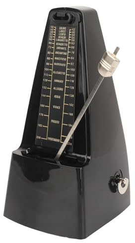 Ejoyous Mechanisches Metronom Taktgeber Rhythmusgeber lauter Klang 40-208 BPM ABS-Schale stoßfest mit Pendel und Rhythmus-Einstellung für Piano Gitarre Violine Bass