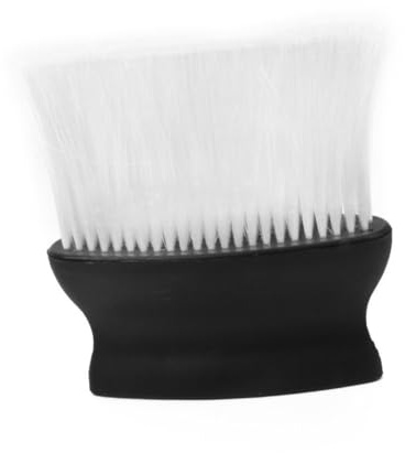 Plumeau de Barbier Noir en Plastique pour Coiffeurs et Salons | Retire les Cheveux Rapidement, Format Pratique, Présentation Debout, Usage Salon, Finition Noire, pour Professionnels