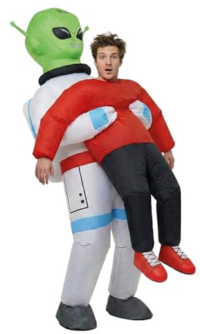Original Cup Inflatable Alien Costume for Adults – Extraterrestrial Outfit – Fits 160 to 190 cm – 100% Polyester – Lightweight & Durable – Built-In Inflation System