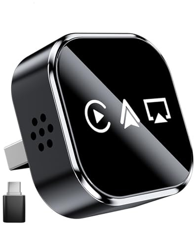 Adaptateur Audio Sans Fil 3 En 1 Smart Carplay Mirror Link Android Auto avec WiFi 5ghz et Bluetooth 5.0, Adaptateurs Mini Stables à Connexion Rapide et Stable, pour Car Play et Android Auto, Lien