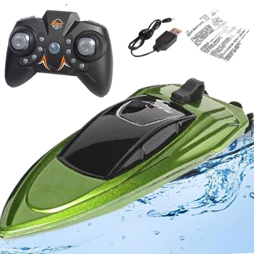 Beiykhera Bateau Télécommandé RC pour,Jouet Aquatique 2.4G avec Figures - Bateau À Télécommande sans Fil | pour Garçons et Filles de 4 à 12 Ans pour Piscine Lac Étang Rivière Plage et Parc
