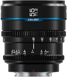 Compatibile con Sony E Mount, Fuji X Mount, serie di obiettivi cinematografici 16mm, 24mm, 35mm, 55mm, 75mm T1.2 S35(55mm T1.2 Black,M4/3)