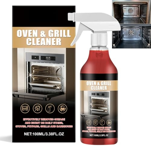 Oven Cleaner Spray,Grill & Barbecue Cleaner,for Baked-On Food & Burnt Grease,Multi-Surface & Kitchen Cleaner Spray,Microwave Cleaner,for Barbecues,Grills,Racks &Trays,All-Purpose Cleaning