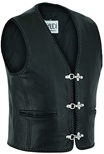 Gaudi-Leathers Herren Motorrad Lederweste E500SW Gr. M