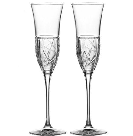 Waterford Crystal London 2012 Olympics Pair Of Crystal Champagne Flutes