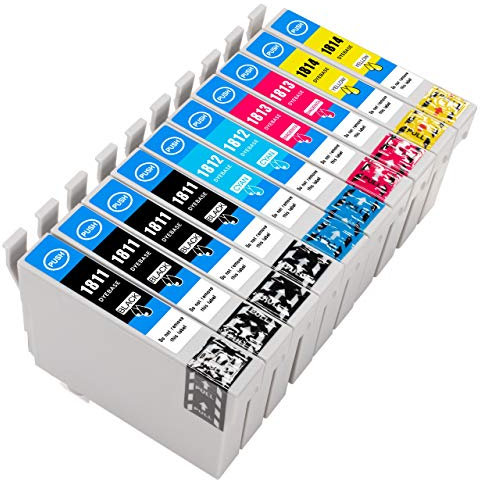 ESMOnline 10 er Set Multipack kompatible Druckerpatronen als Ersatz für Epson 18 XL für Expression Home XP-200 XP-425 XP-302 XP-305 XP-310 XP-210