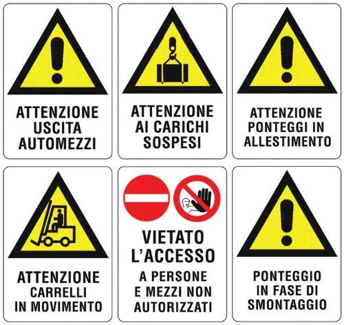 Cartello per Cantiere di Segnalazione Cartello Uscita Automezzi 50x70 cm