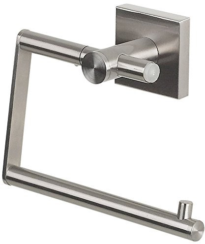 Spirella WC Rollenhalter Nyo Edelstahl Toilettenpapierhalter Klopapierhalter zum kleben oder Bohren, Grau