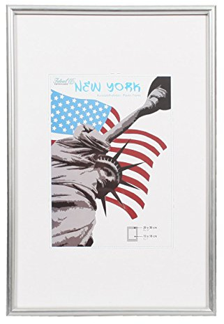 Dorr 801367 New York Bilderrahmen, quadratisch, 12,7 x 12,7 cm, silberfarben
