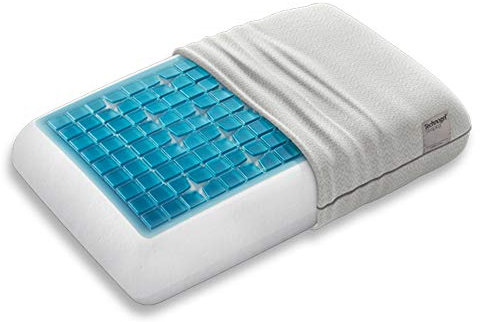 Technogel® Deluxe Orthopädisches Nackenstütz-Kopfkissen – Patentiert, Schadstofffrei & Zertifiziert - HWS-Gel-Kissen für Rücken-&Seitenschläfer inkl. Kissenbezug 66x40x14 cm