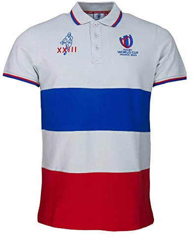 HOLIPROM Polo Rugby Stripe Coupe du Monde DE Rugby France 2023 Gris
