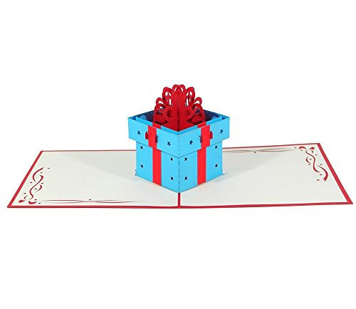 Geschenkbox - Klappkarte / 3D Pop-Up Karte - Geburtstagskarte, Geldgeschenk, Grußkarte, Glückwunschkarte, Gutschein-Karte, Dankeskarte, Geschenkkarte, Einladungskarte zum Geburtstag