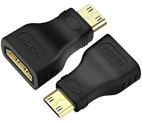 CABLEPELADO Raccord Mini HDMI vers HDMI | 4K 3D Ultra HD | Support Ethernet et ARC | Contacts plaqués or | Compatible avec Raspberry Pi Zero, Canon EOS 5D Mark II Appareil photo, Nikon D5600, HDTV,