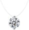 Bo&Pao Collana Girocollo in Nylon trasparente in Argento Sterling 925, con Zirconia Cubica 8 mm