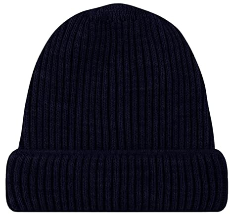 HANSEHELD Strickmütze Rippstrick Merino Wolle