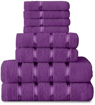GC GAVENO CAVAILIA Towels Linen Handtuch-Ballen, Baumwolle, Aubergine, 8Pc Bale Set, 8