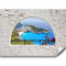 murando Fototapete selbstklebend 245x175cm Foto Tapete Tapetenfolie Möbelfolie Wandverkleidung Wandtapete Motivtapeten Bildtapete Wohnzimmer 3d Effekt Modern Landschaft Natur Insel Strand Meer Fenster