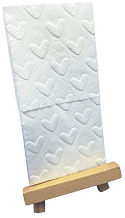 10 geprägte Taschentücher Muster kleine gleichförmige Herzen, für Hochzeiten, für die Freudentränen