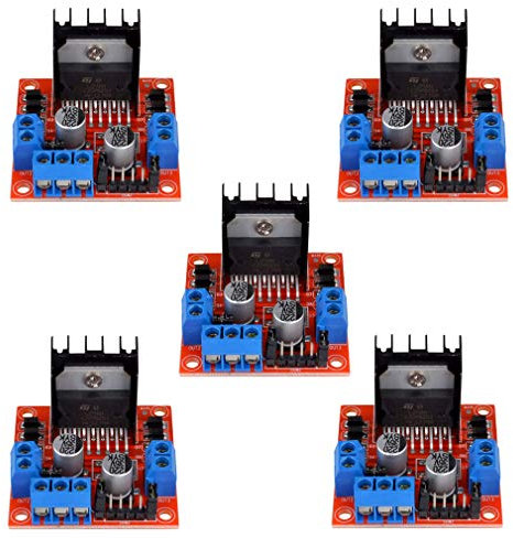 Hailege 5pcs L298N Motor Driver Controller Board Module Stepper Motor DC Dual H-Bridge Smart Car Power