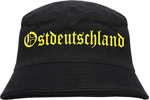 sostex Westdeutschland Fischerhut - Druckfarbe Gold - Bucket Hat S/M Schwarz