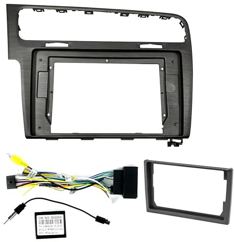 Sound way - Kit Montaggio autoradio 10.1 e 9 Pollici Adattatore Can Bus Compatibile con VW Volkswagen Golf 7 2012-2019 Grigio