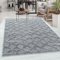 Carpetsale24 Teppich Wohnzimmer Hoch-Tief Effekt 3D Rauten Design Grau 160 x 230 cm - Hochflor Teppich Schlafzimmer Retro Design Weich und Pflegeleicht Elegante Teppiche Flauschig für Küche Esszimmer