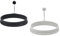Lurch 70272 Lot de 2 moules à œufs ovales en silicone platine de qualité supérieure sans BPA Gris clair/gris