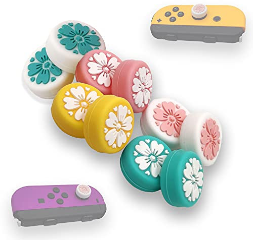MatoSan® 10x Joycon Grip Kappen Kompatibel mit Nintendo Switch Joy Con Grip Lite Thumb-Stick Grip Switch Lite Zubehör Nintendo Switch Daumenkappen Joy Con Joystick Kappen Switch Sticker Thump Grip