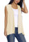 EXCHIC Donna Casual Cardigan Senza Maniche Aperto Davanti (XXL, Visone Argento)