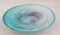 Oberstdorfer Glashütte Buntglas Aschenbecher Türkis hellblau mundgeblasen Tischschale modern Raucherutensil Durchmesser 18 cm Höhe ca. 4 cm