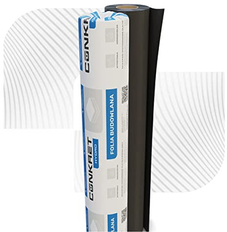 Schwarze Folie 0,5 mm TYP500 PE Baufolie Abdeckfolie Estrichfolie Schutzfolie (4m x 20m = 80qm)
