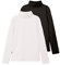 NAME IT Unisex NKNVIGGO 2P LS Slim Rollneck O NOOS Langarmshirt, White Alyssum/Pack:Black, 146/152