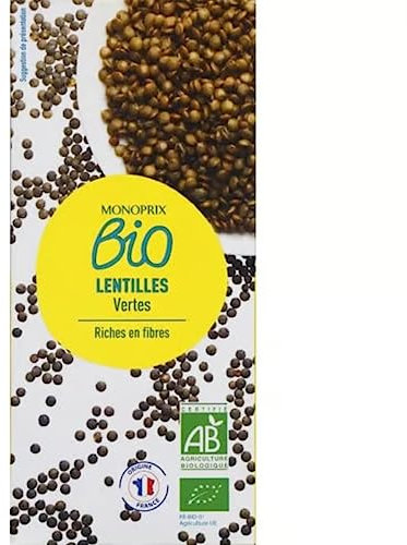 Monoprix Bio Lentilles vertes bio - La boîte de 500g