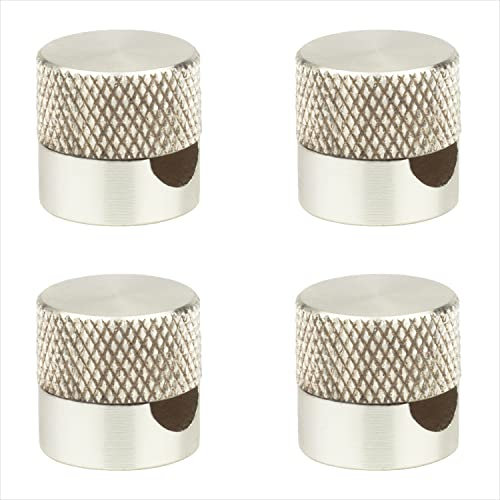 AMARCORDS - 4 Aluminium Deckenpins mit sichtbarer Kabelanpassung. Deckenbefestigung für Lampen und Aufhängungen. Farbe SILBER