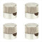 AMARCORDS - 4 Aluminium Deckenpins mit sichtbarer Kabelanpassung. Deckenbefestigung für Lampen und Aufhängungen. Farbe SILBER