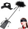 JSSPUN Set di fruste per Sport con Piume Delicate (Noir)