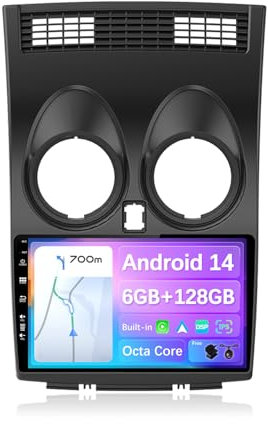 JOYX - [6G+128G] - Android 13 IPS Autoradio Passt für Nissan Qashqai J10 (2006-2015) - Kabellos CarPlay/Android Auto/DSP - Kamera & MIC - 9 Zoll 2 Din - DAB Lenkradsteuerung WiFi Fast-Boot 360-Kamera